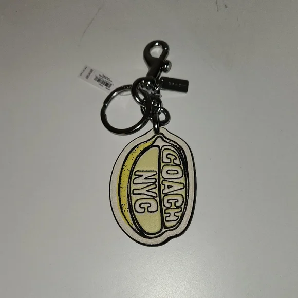 Coach lemon bag charm with Silver Accents - Picture 1 of 4
